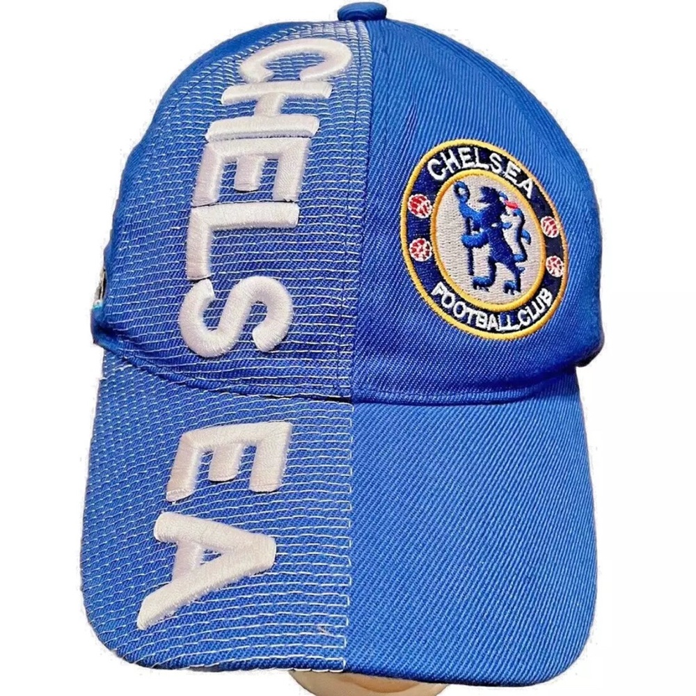 Chelsea Football Club Hat Cap Adjustable Strap Back Soccer Premier League Blue